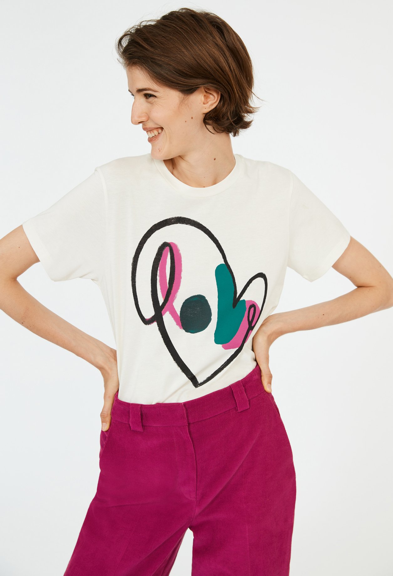 T-shirt manches courtes coeur