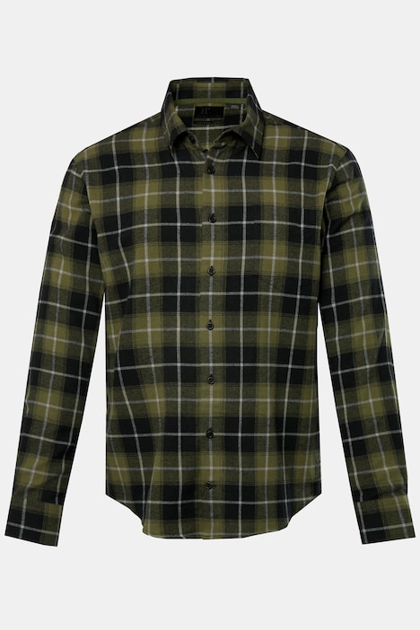 JP 1880 Karo-Flanellhemd, Kentkragen, Modern Fit, bis 8 XL