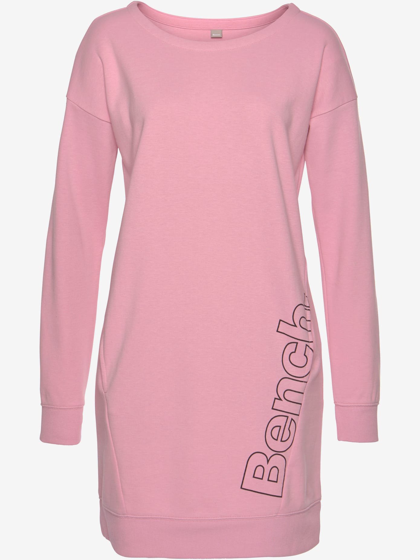 Robe en matière sweat robe d'intérieur sportive avec grand imprimé logo