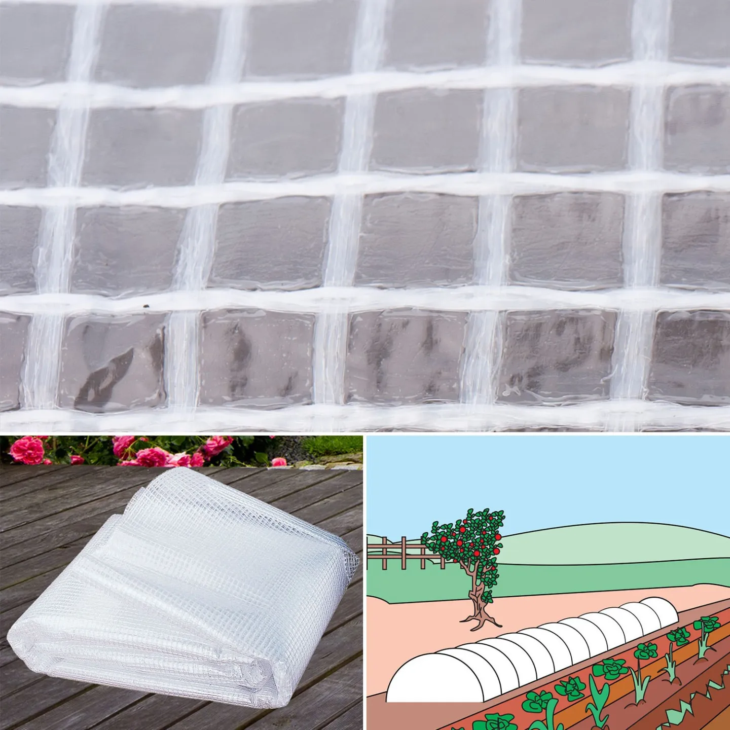 Bâche armée transparente 4x6 m renforcée