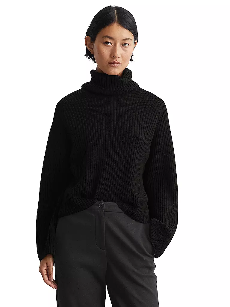 MARC O'POLO Rollkragenpullover schwarz