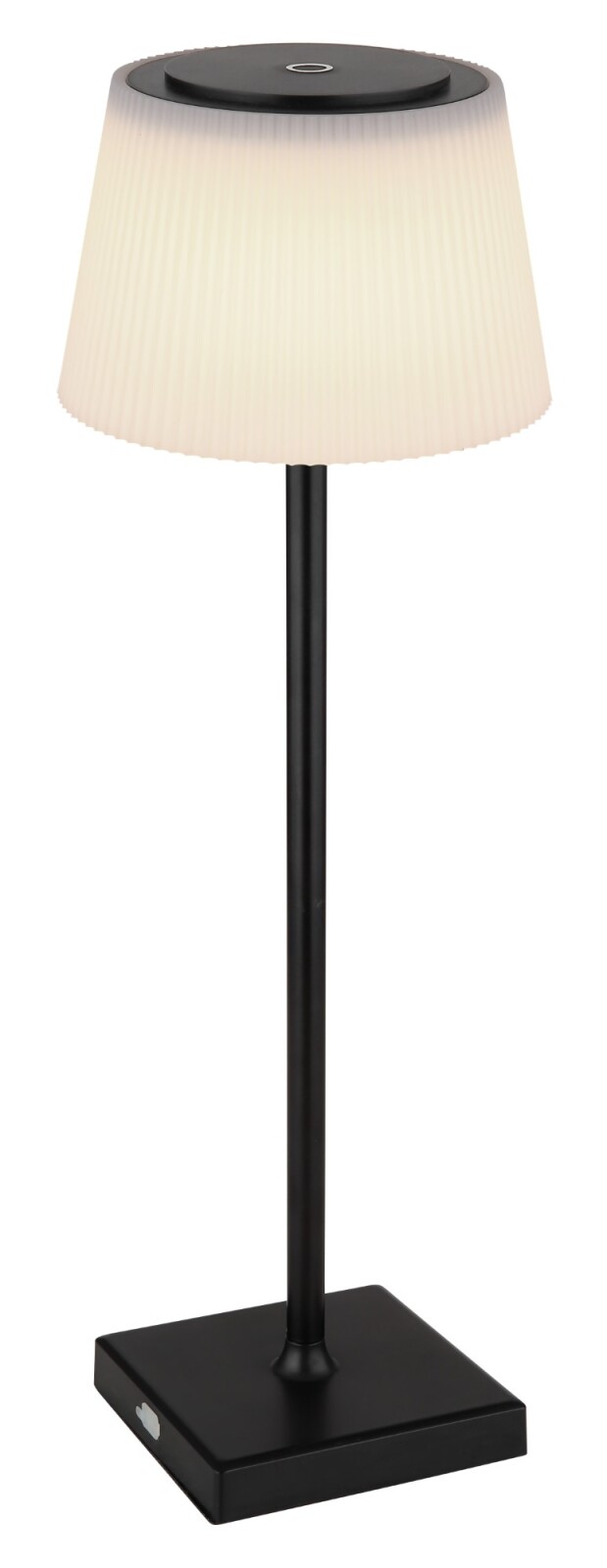 LED-Tischleuchte - schwarz matt - weiß satiniert - 38 cm