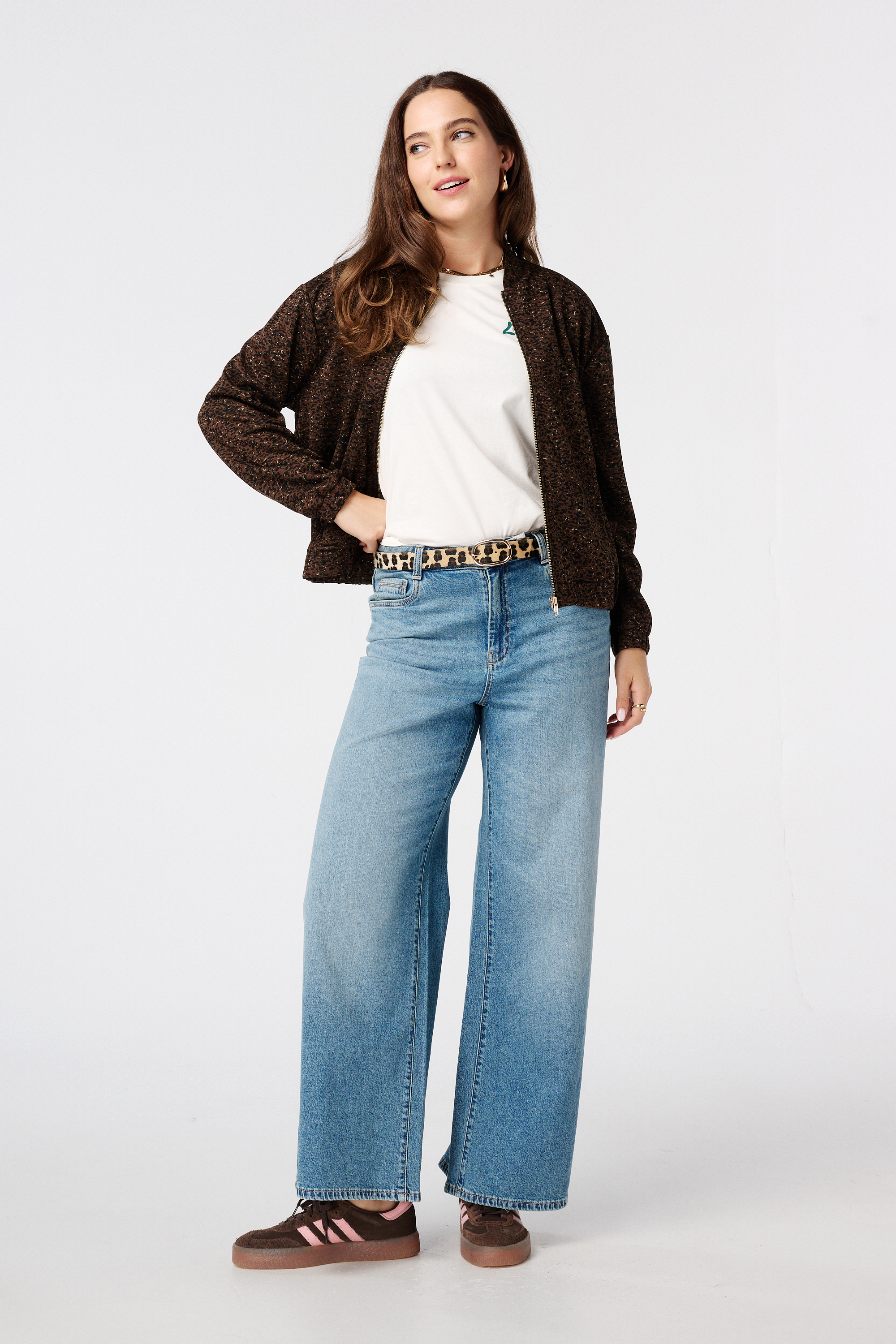 Bomber jasje met print Multi brown