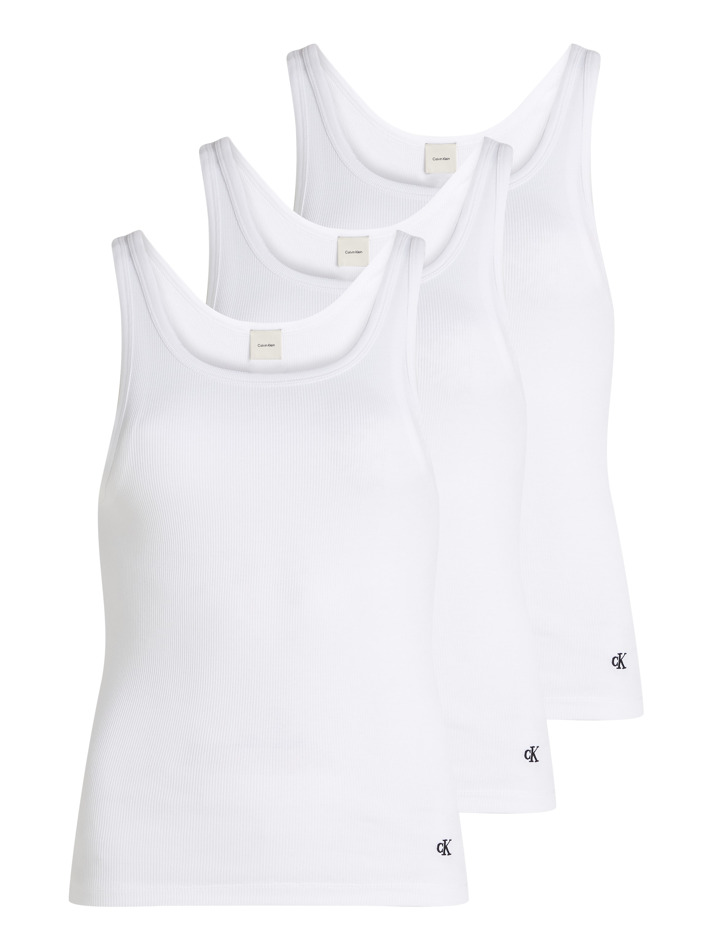 Calvin Klein Underwear Tanktop »SCOOP NECK COTTON TANK 3PK«, 3 Stk. mit Logostickerei