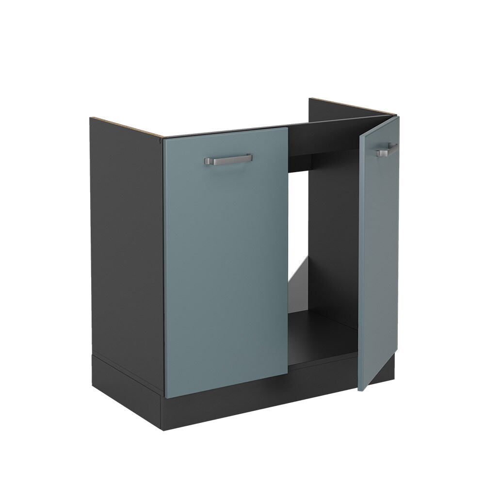 Vicco Spülenunterschrank Küchenschrank R-Line Solid Anthrazit Blau Grau 80 cm modern