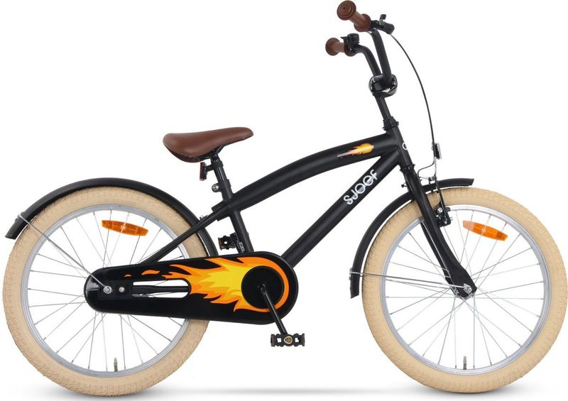 SJOEF Cruise Jongensfiets 20 inch - Mat Zwart