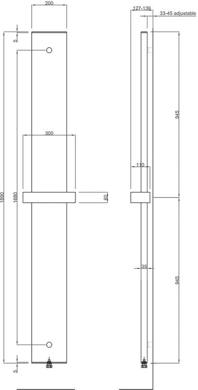 Sapho - Othello - Designradiator - Mat Wit - 30x189 cm