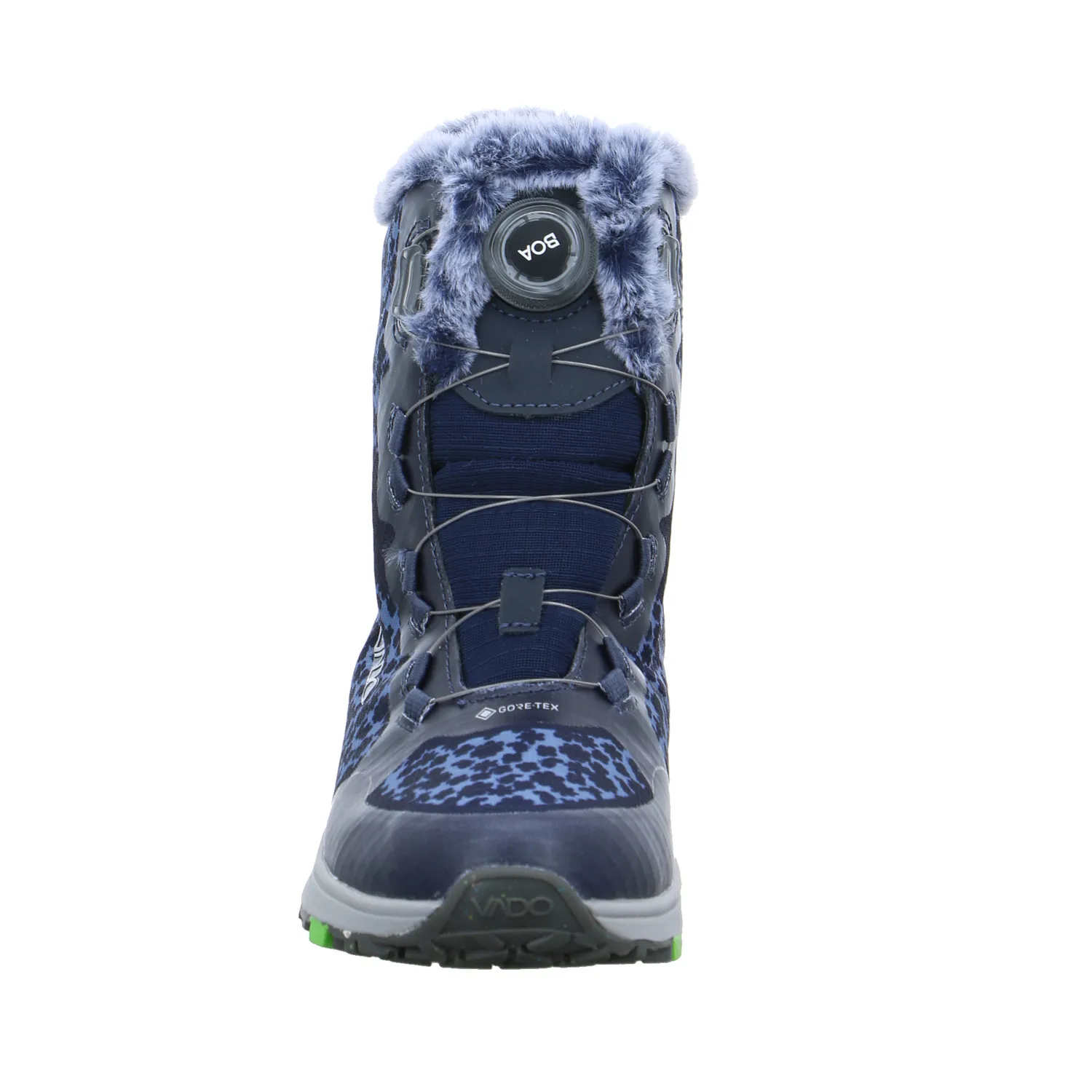 VADO Mädchen-Snowboot Membrane Blau Textil  Winter-Sneaker high
