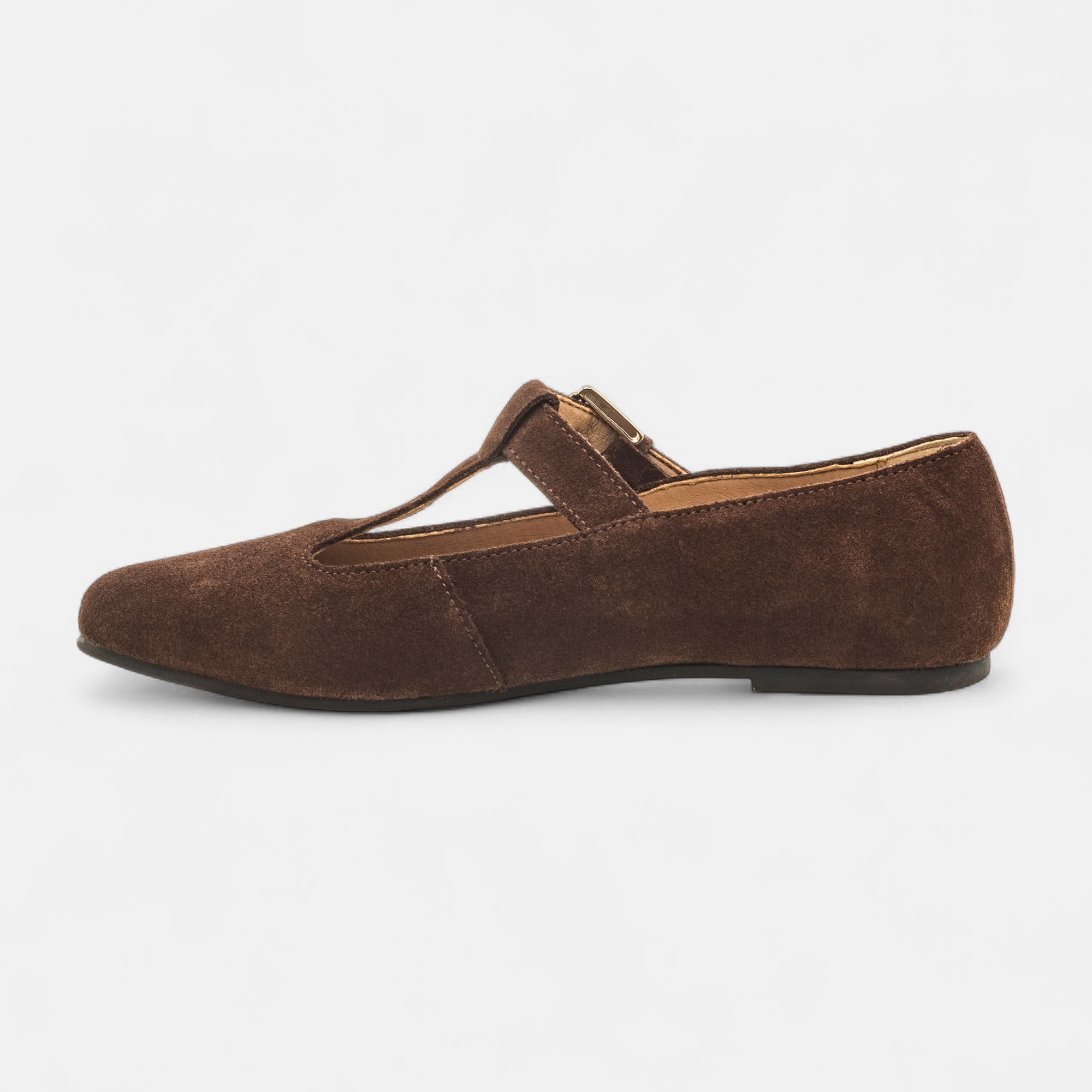 Ballerines Femme en cuir marron