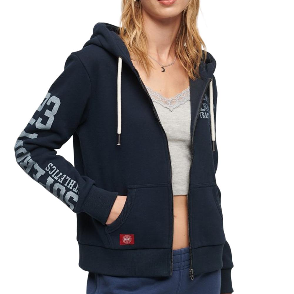 Superdry Sweat Zippé Marine Femme Superdry Athletic