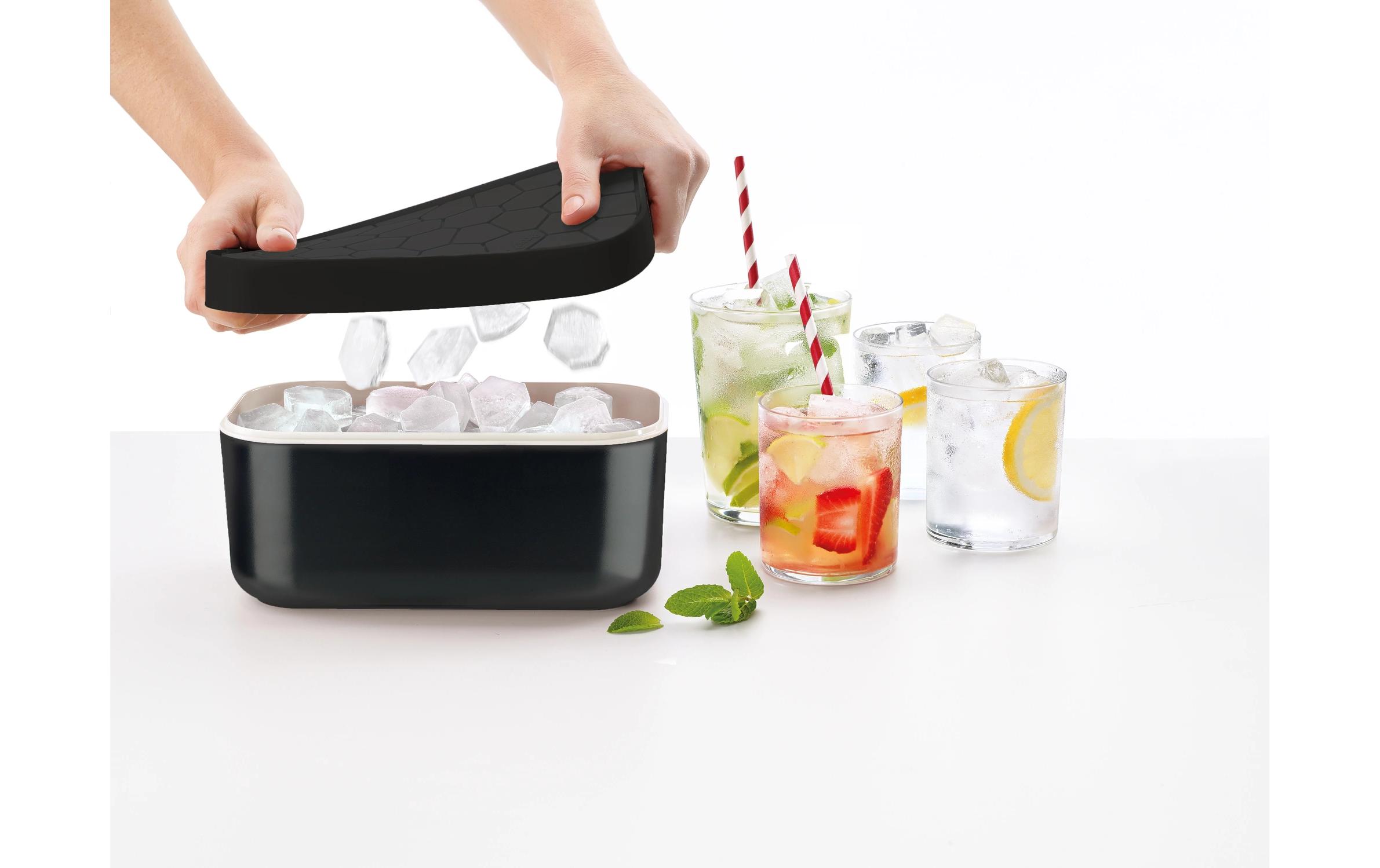Eiswürfelbox SchwarzEiswürfelschale mit dem Eisbox zur Herstellung und Aufbewahrung von Eiswürfeln
