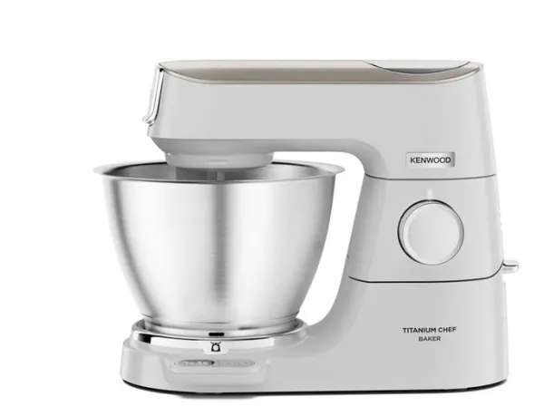 Kenwood Titanium Chef Baker KVC65.001WH - Køkkenmaskine - 1200 W - hvid/champagnecreme