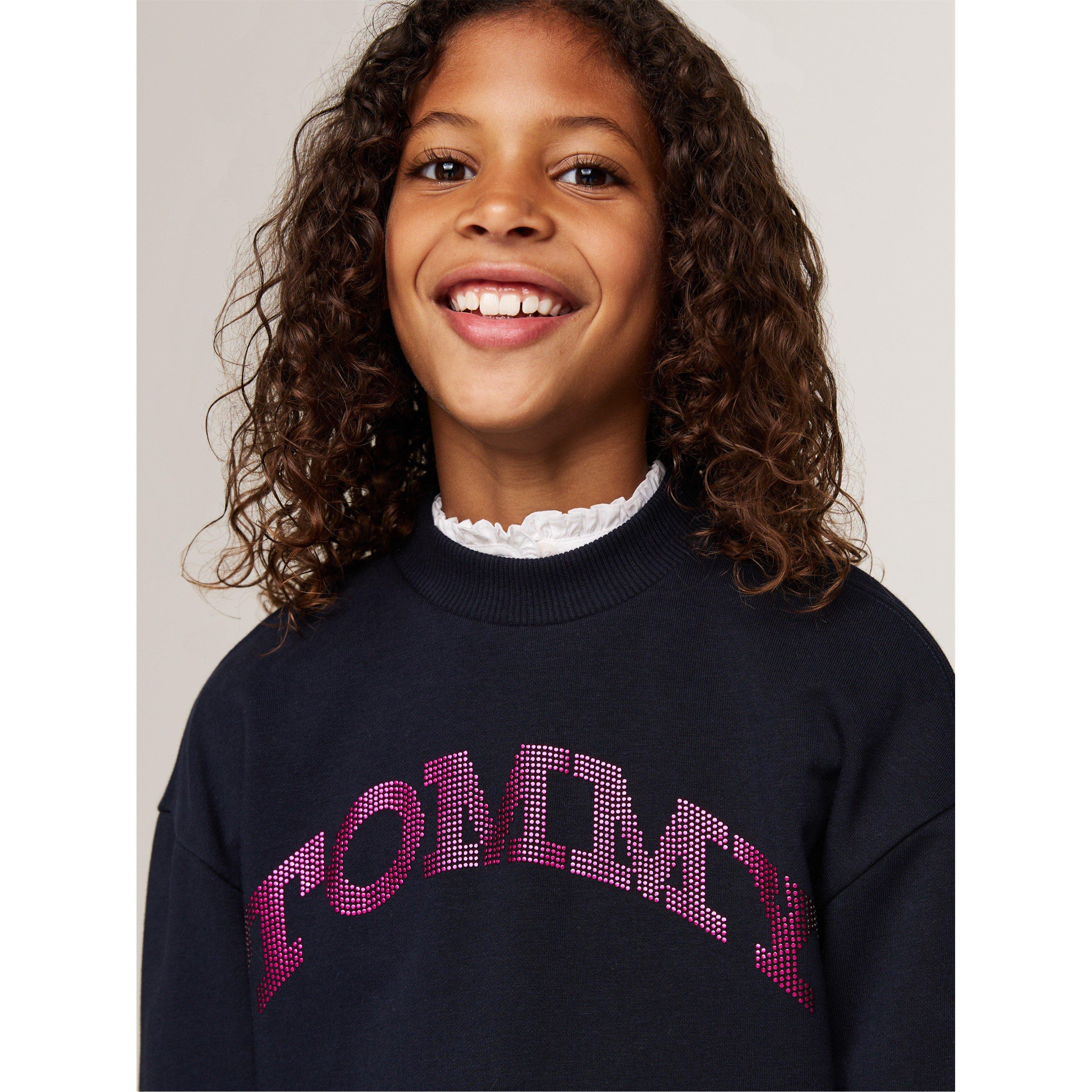 Tommy Hilfiger Dot Foil Crew Neck Sweatshirt Juniors