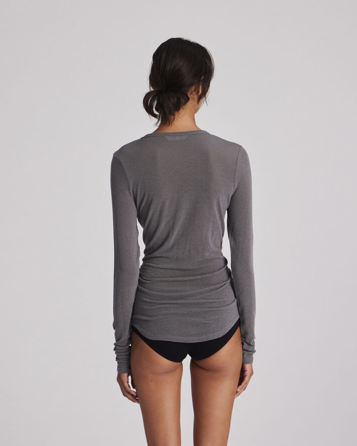Gai&Lisva Thyra L/S Wool Top Dark gull grey