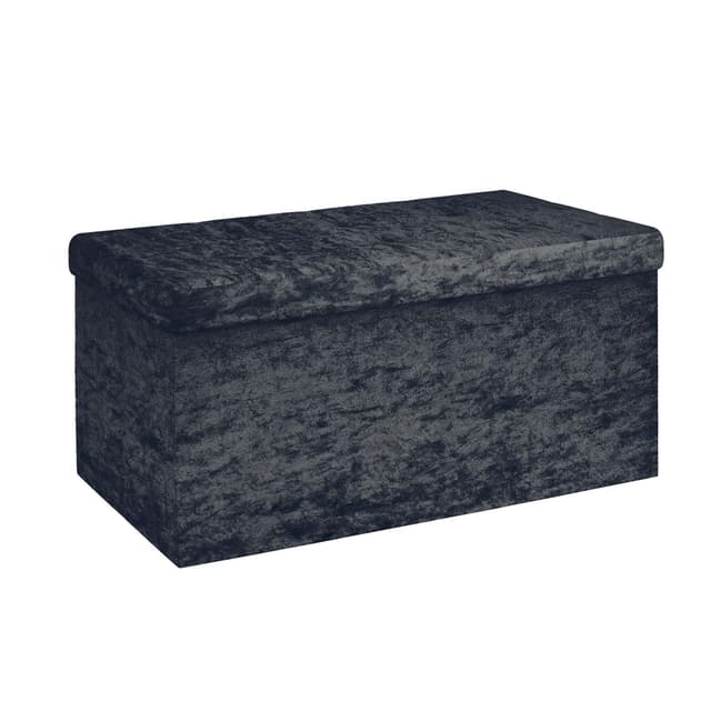 Foldbar Skammelbænk 76x38x38cm Taburet (sort)