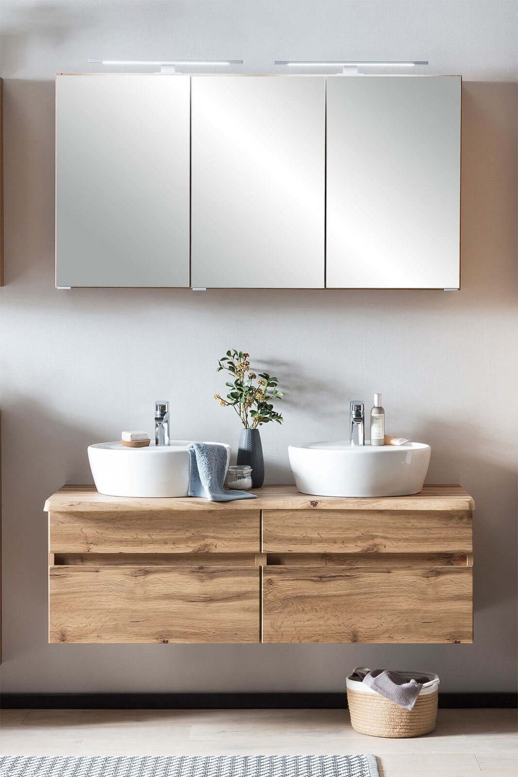 Waschtischkombination BRÜGGE braun 121cm
