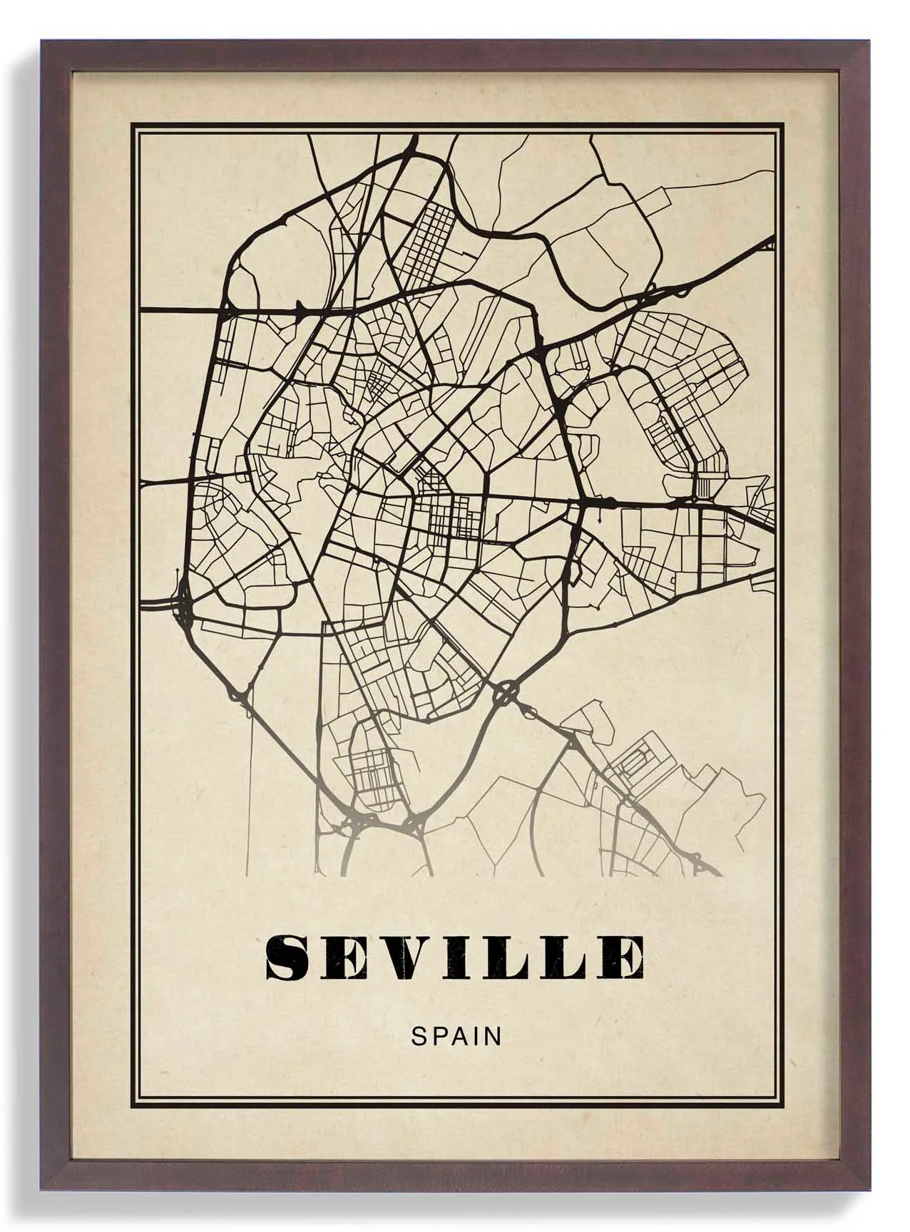 Sevilla Stadt Sepia