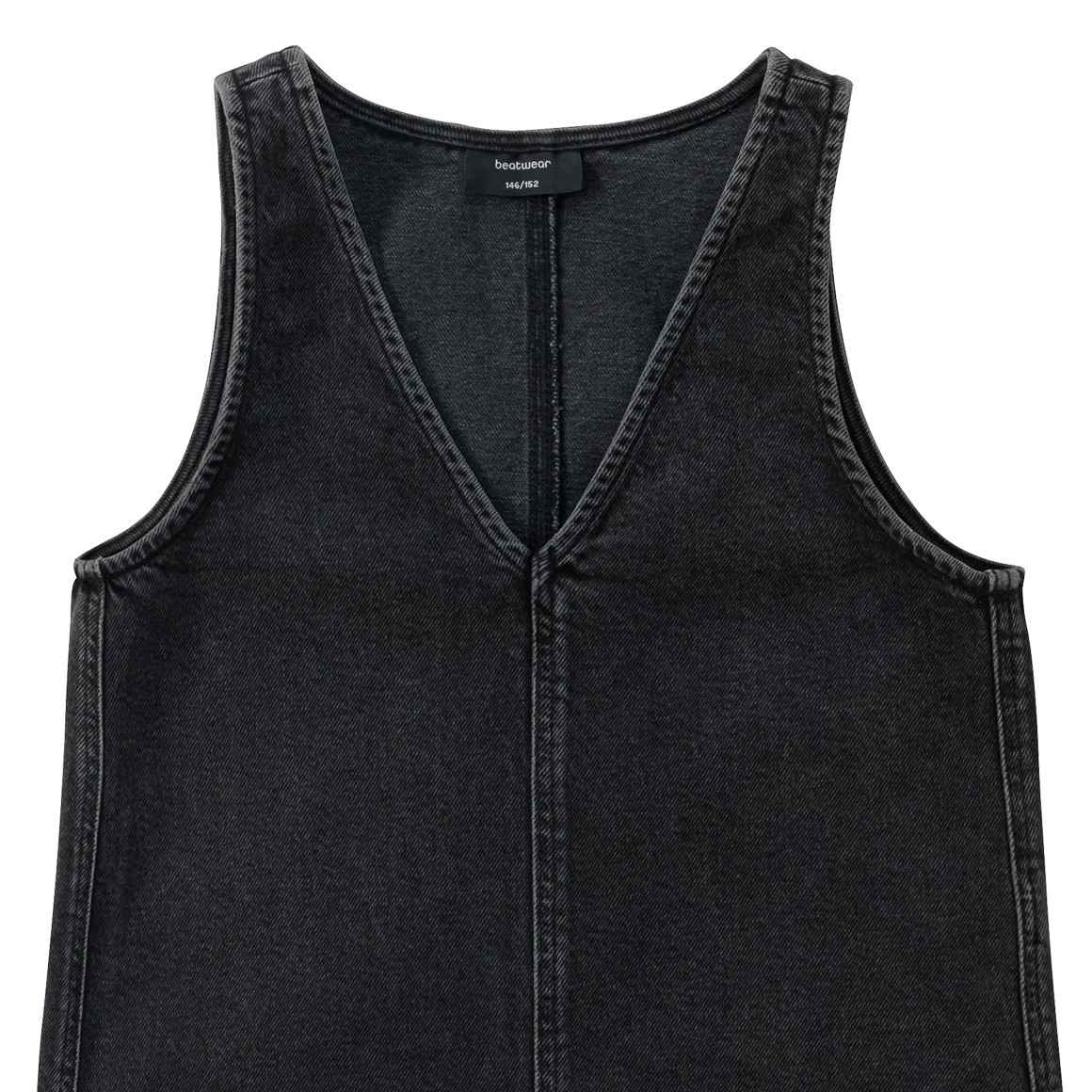 Beatwear Mädchen Jeanskleid mit Taschen dunkelgrau