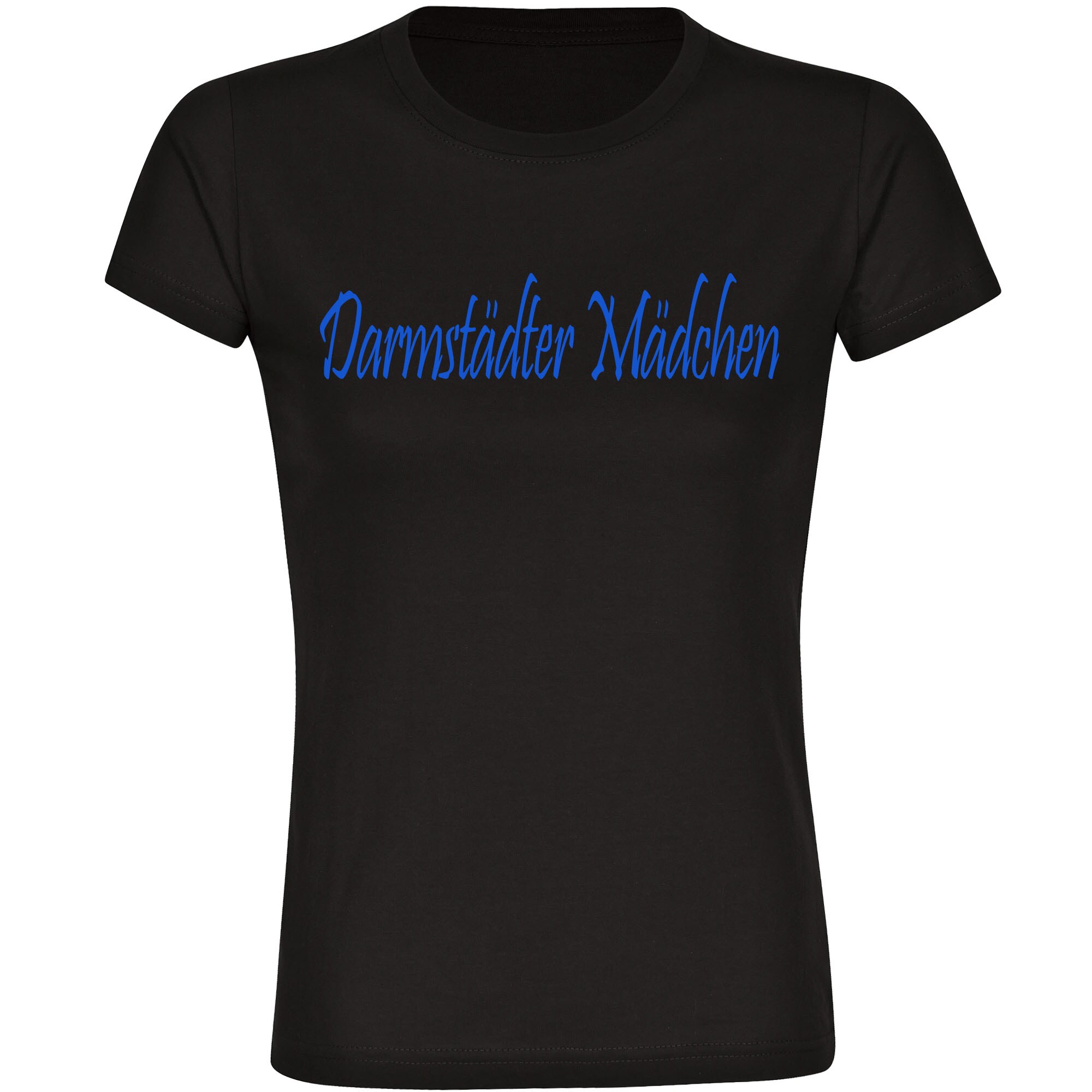 multifanshop® Damen T-Shirt - Darmstadt - Darmstädter Mädchen - Druck blau