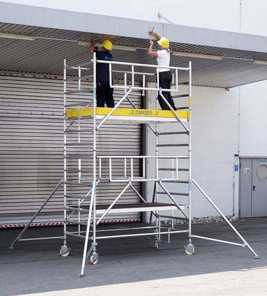 Zarges MultiTower S-PLUS 2T rolsteiger, dubbele platformbreedte 1,80m, platformlengte 3,35m, AH