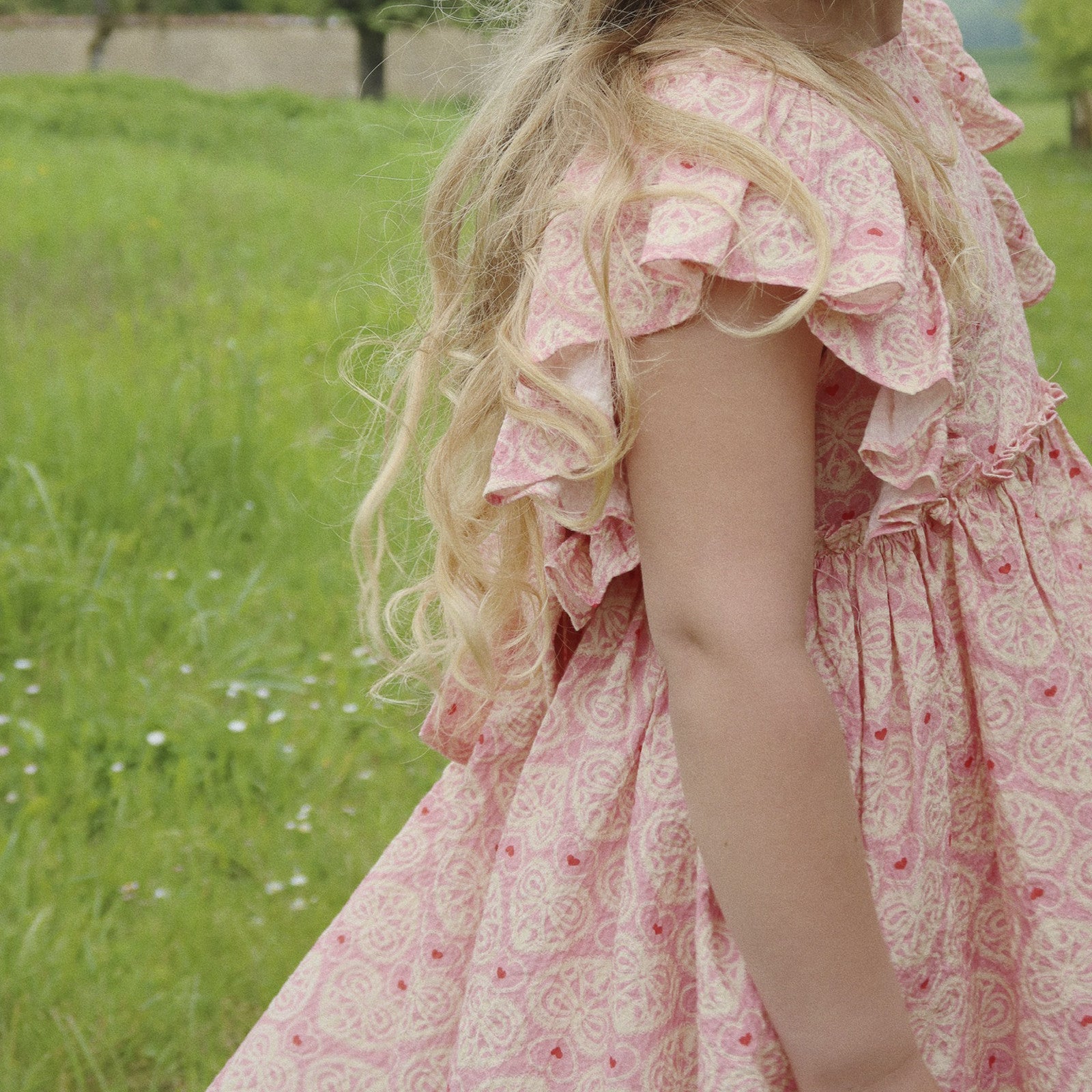 Kleid Ava Bow Lacy Pink