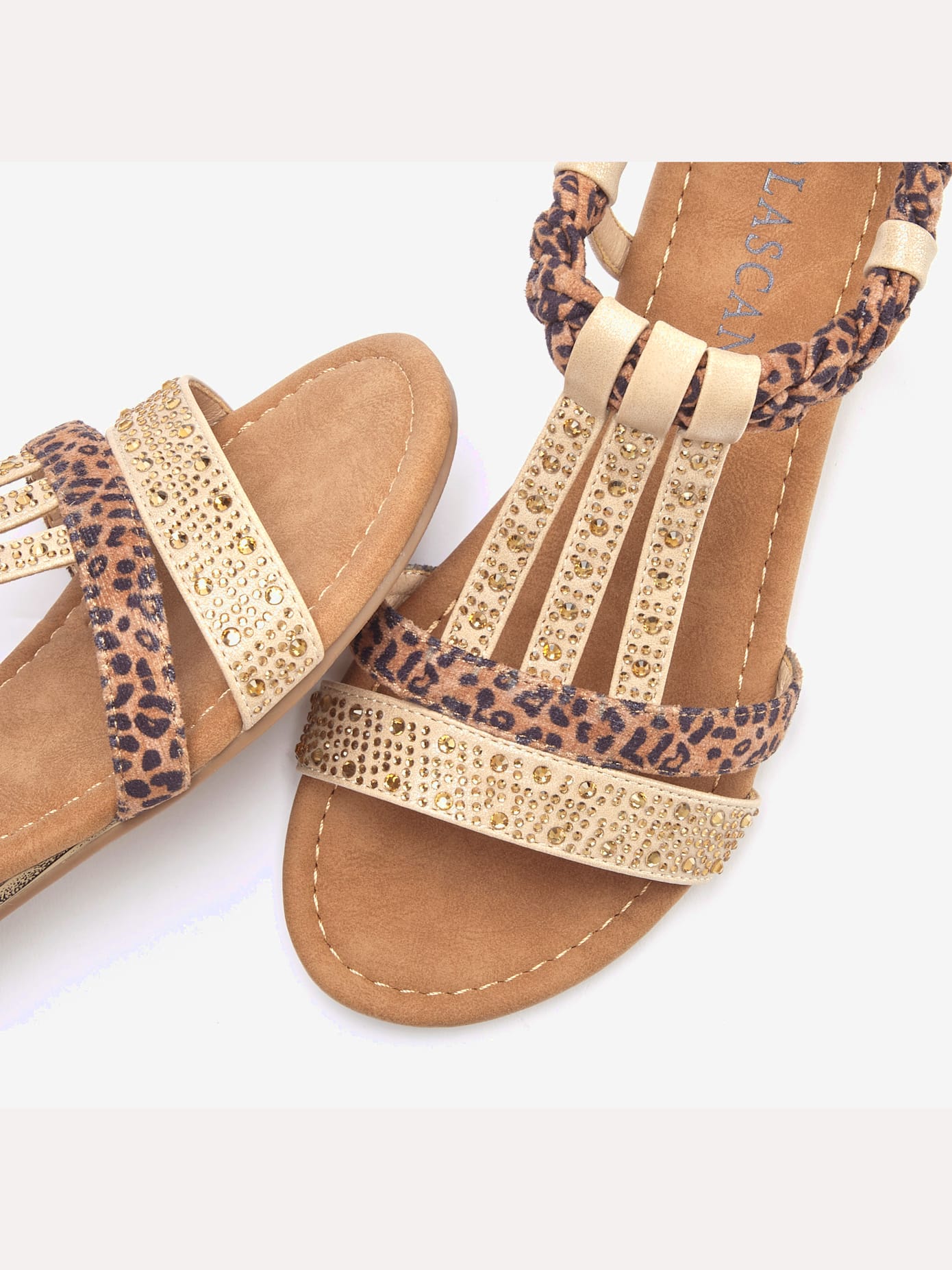 Sandales superbes éléments décoratifs, brides raffinées et petites pierres brillantes fantaisie