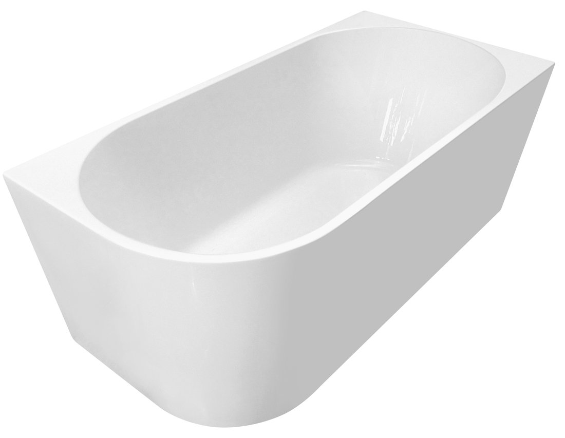 Aqualine Tibera half-vrijstaand zitbad rechts 140x70x58cm wit