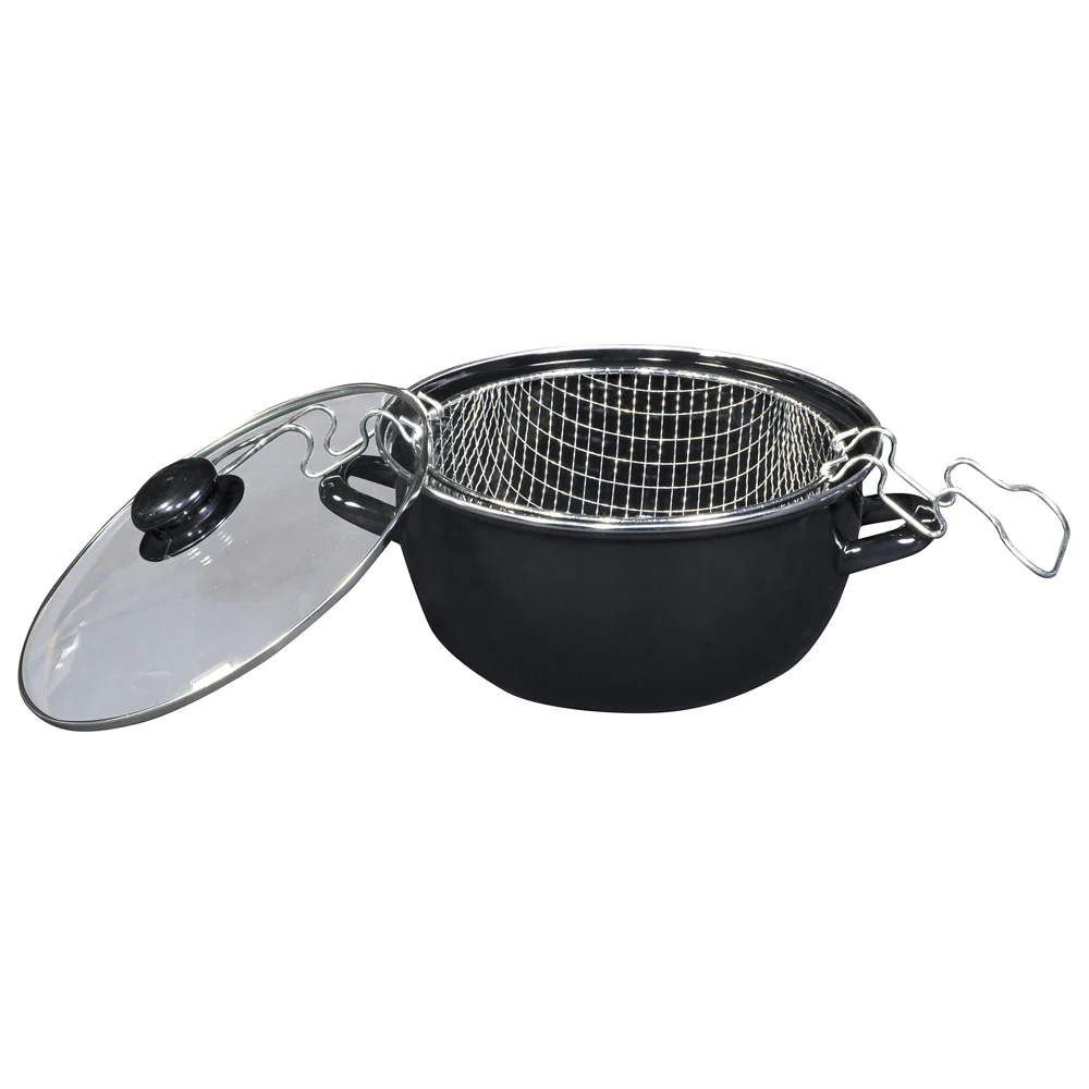 Friteuse émail 26 cm noir Baumalu