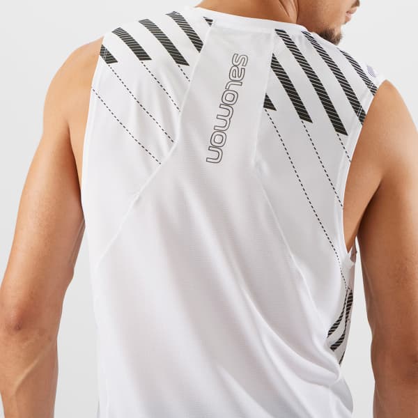 Débardeur trail SALOMON T SHIRT SENSE AERO TRAIL TANK M WHITE OY