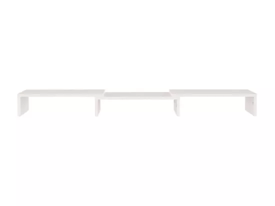 Support de moniteur Blanc 80x24x10,5 cm Bois de pin solide