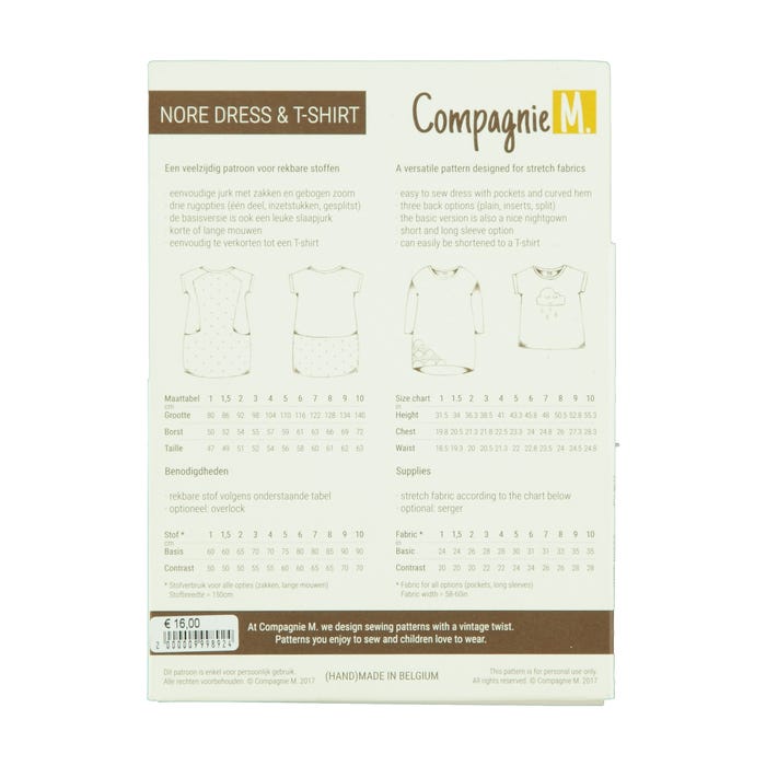 Veritas-Compagnie M naaipatroon jurk en T-shirt