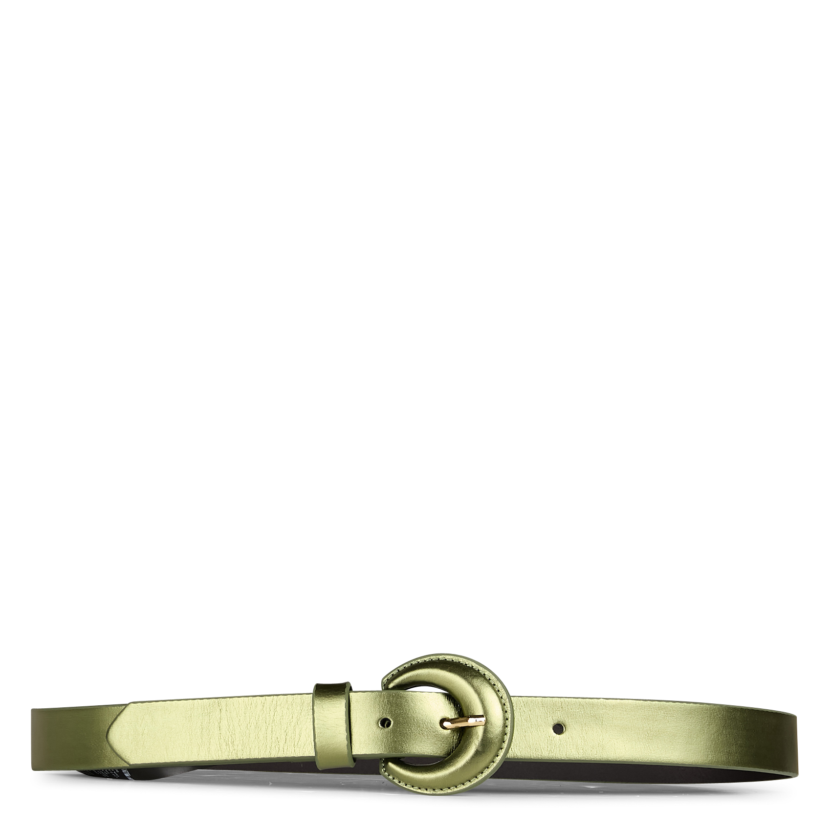 ANDREW - Ceinture en cuir métallisé| Vert