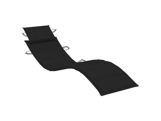 Chaises longues 2 pcs avec coussins Bois d'acacia solide