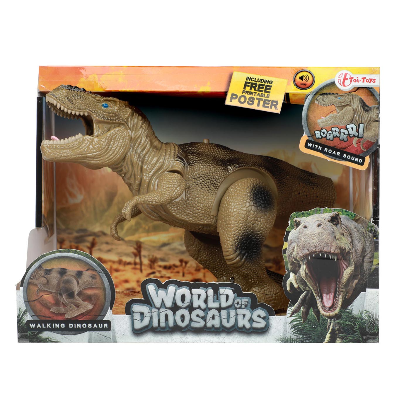 World of Dinosaurs Dino T-Rex Lopend met Geluid
