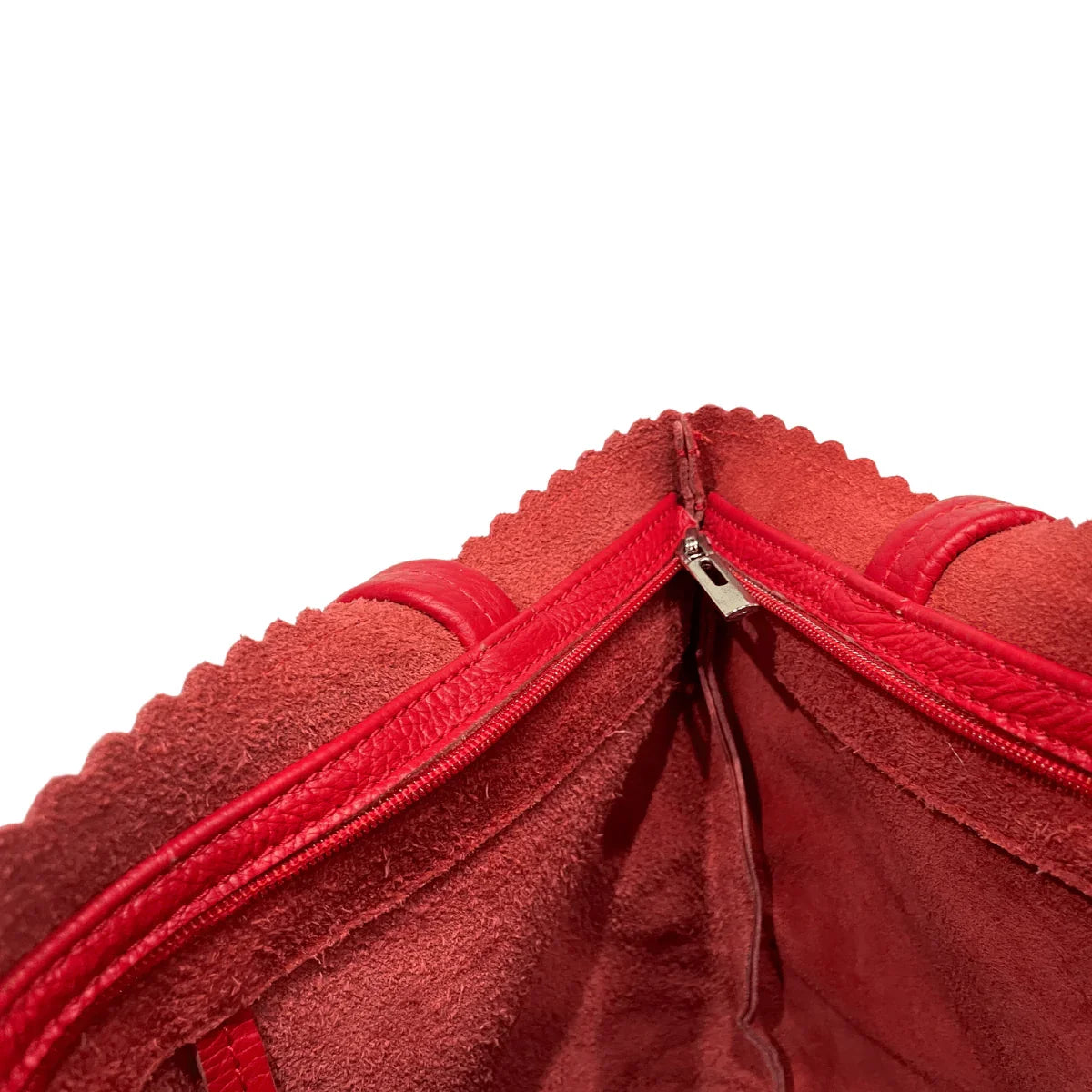 Leren Shopper Met golvende rand