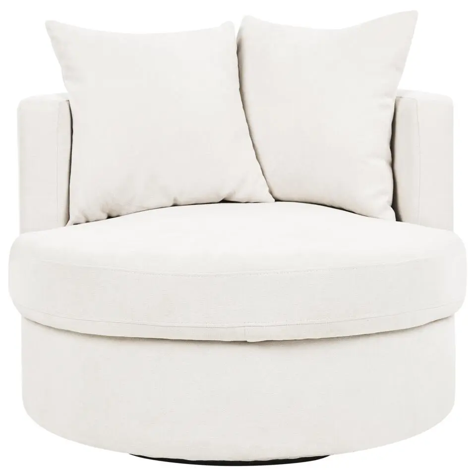 DALBY - Fauteuil - Lichtbeige - Stof