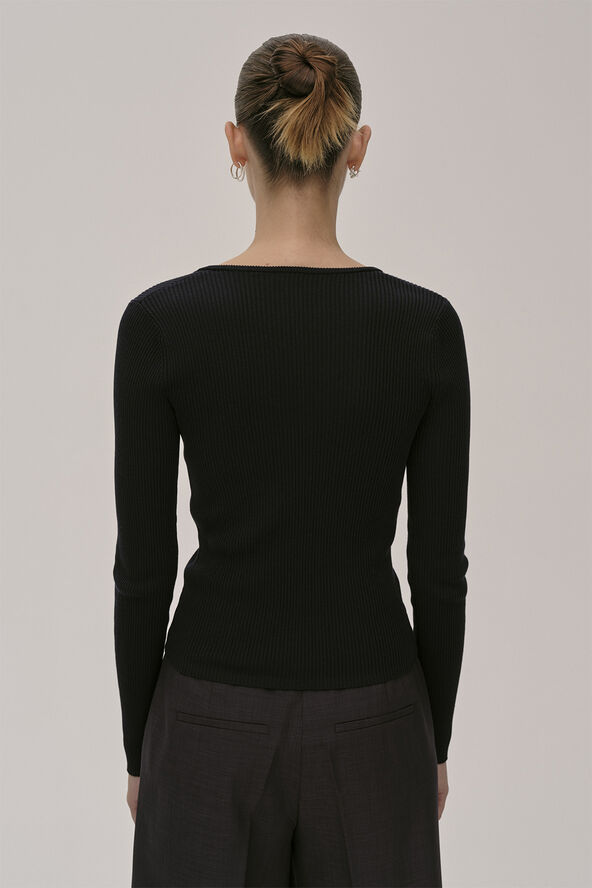 HERSKIND Nova Knit Blouse Navy