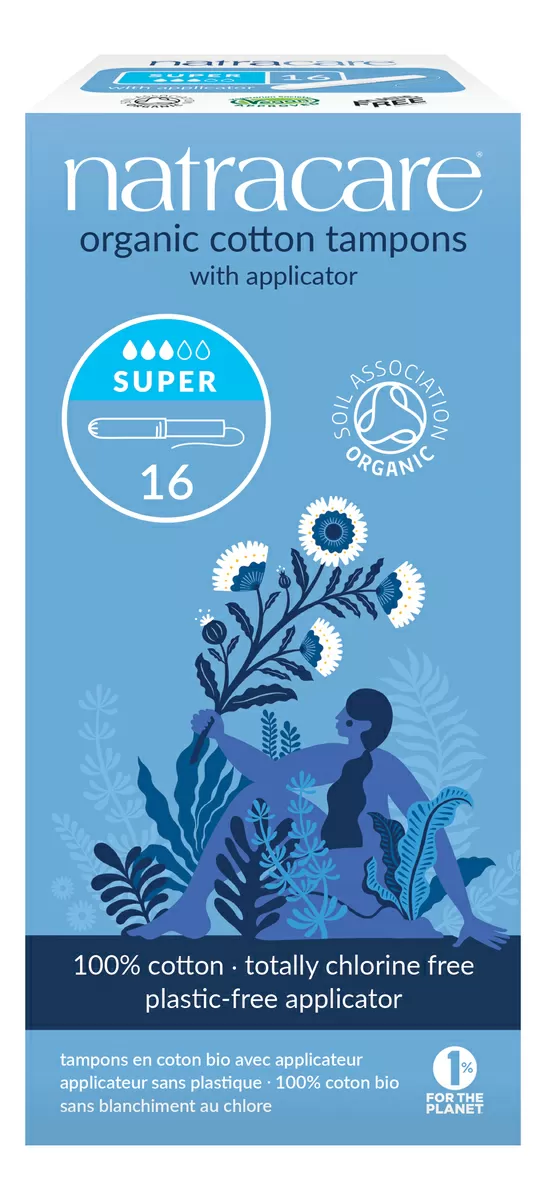 Natracare Tamponer Super Øko m. Hylster - 16 stk.