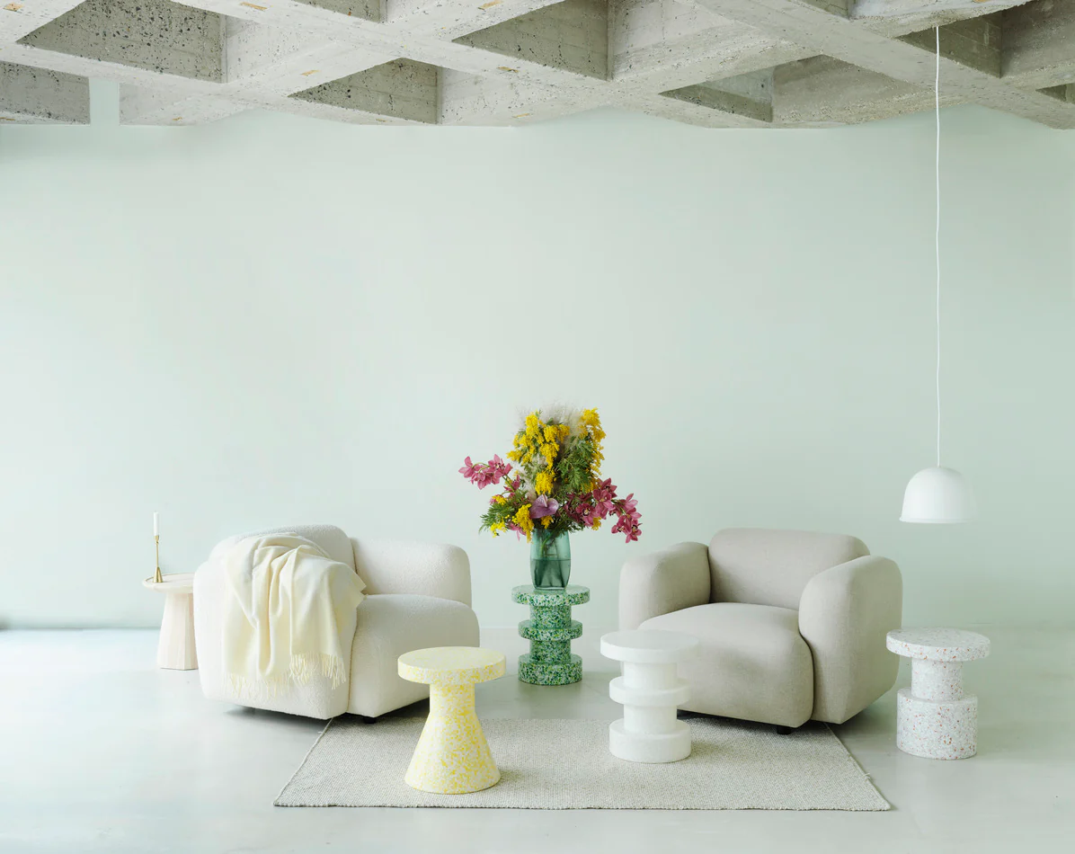 Normann Copenhagen  Bit Stack skammel - hvid