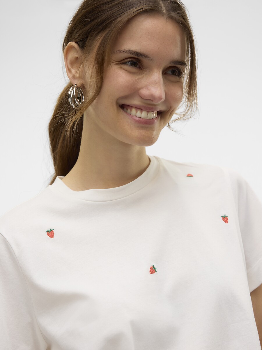 VERO MODA<br>Camiseta de gola redonda estampada