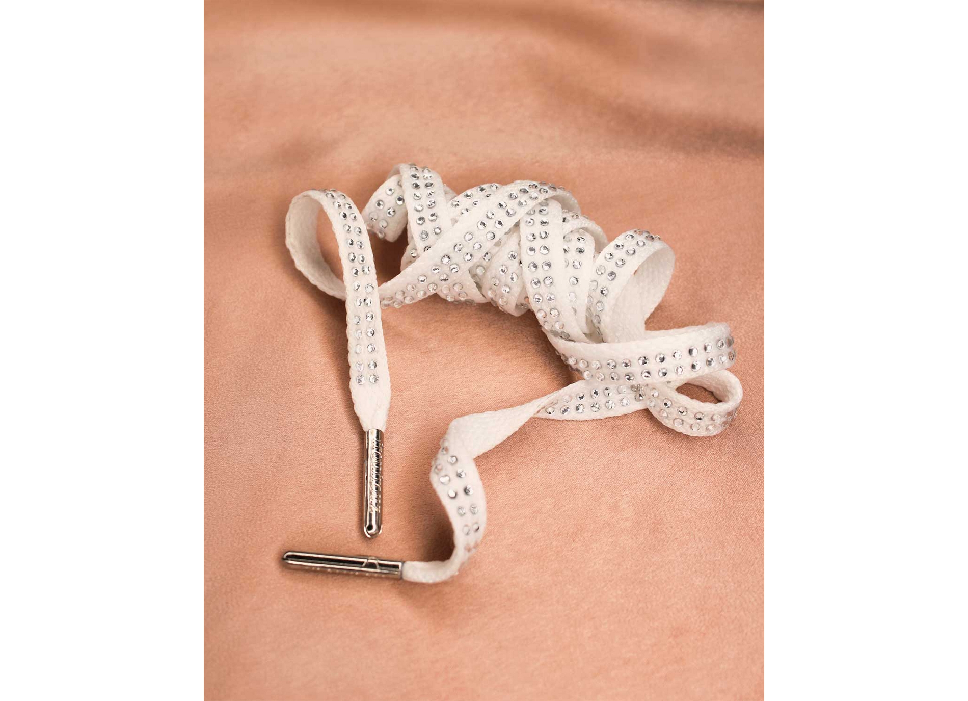 Lacets strass blanc
