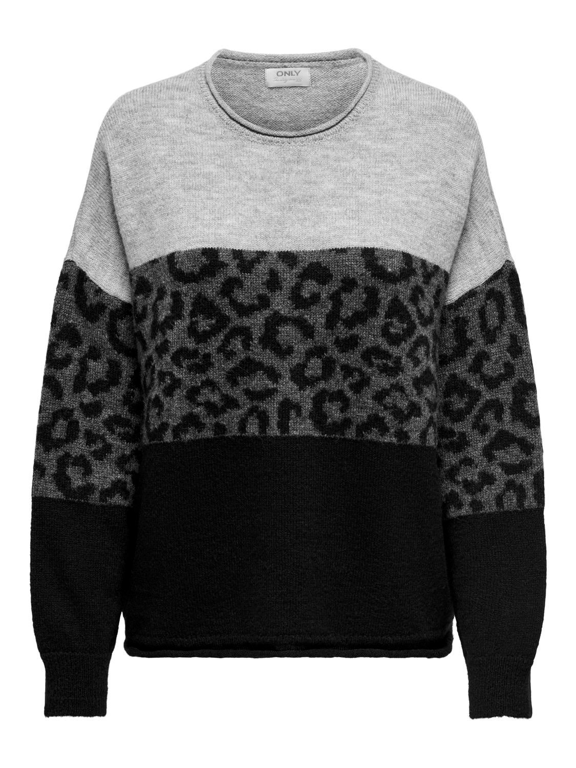 ONLJADE Strickpullover Light Grey Melange