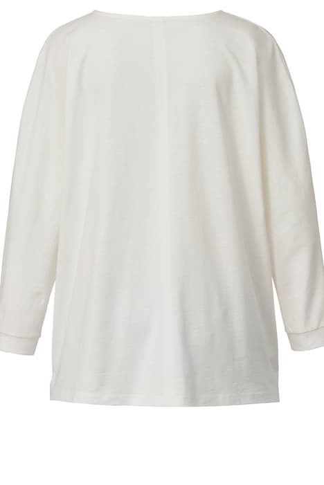 T-Shirt, V-Ausschnitt mit Knopfleiste, Langarm