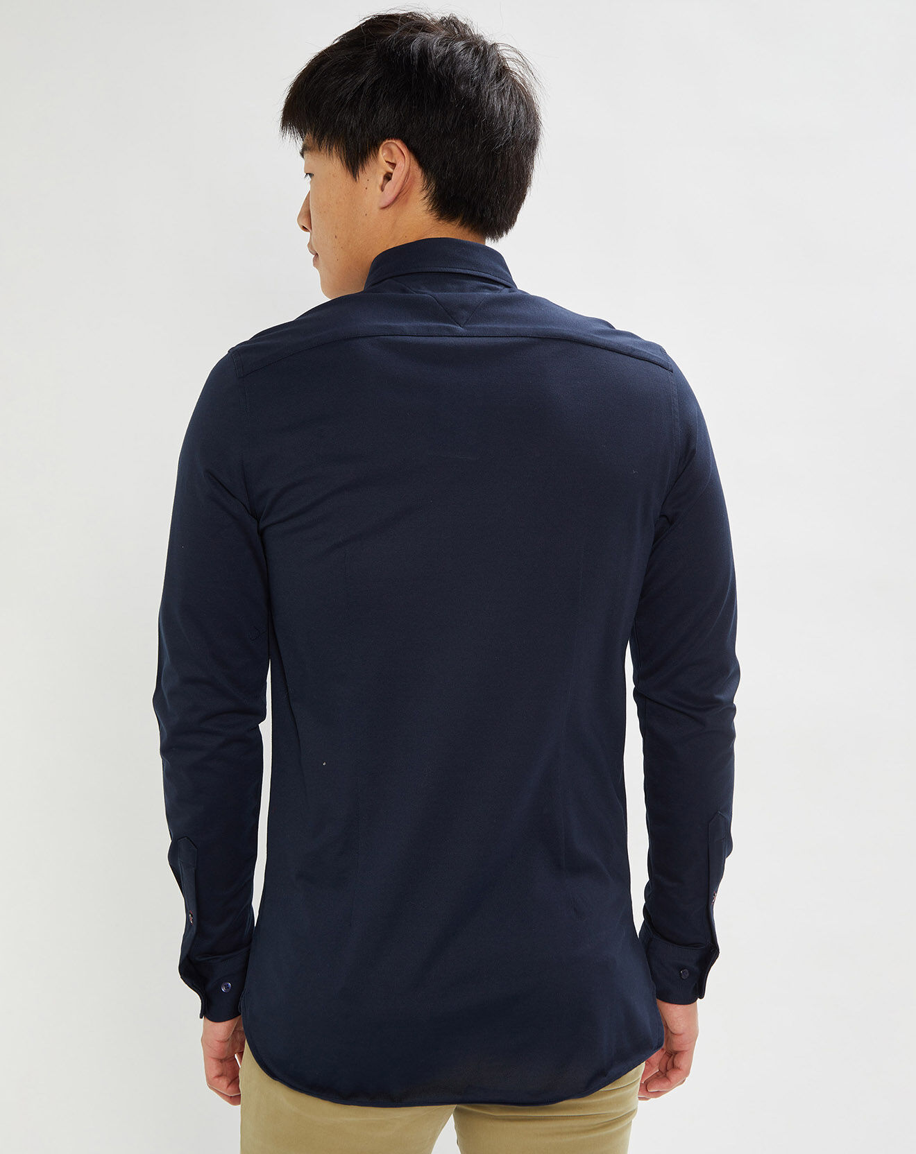 Tommy Hilfiger Chemise slim 1985 Knit Solid bleu marine