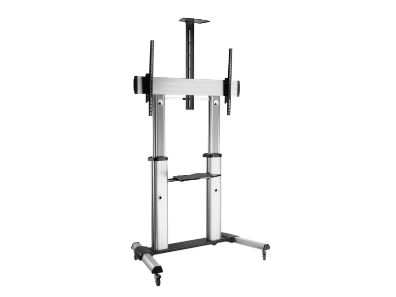 Techly ICA-TR24, Sølv, Sølv, 1 hylder, Sort, 100 kg, 2,54 m (100