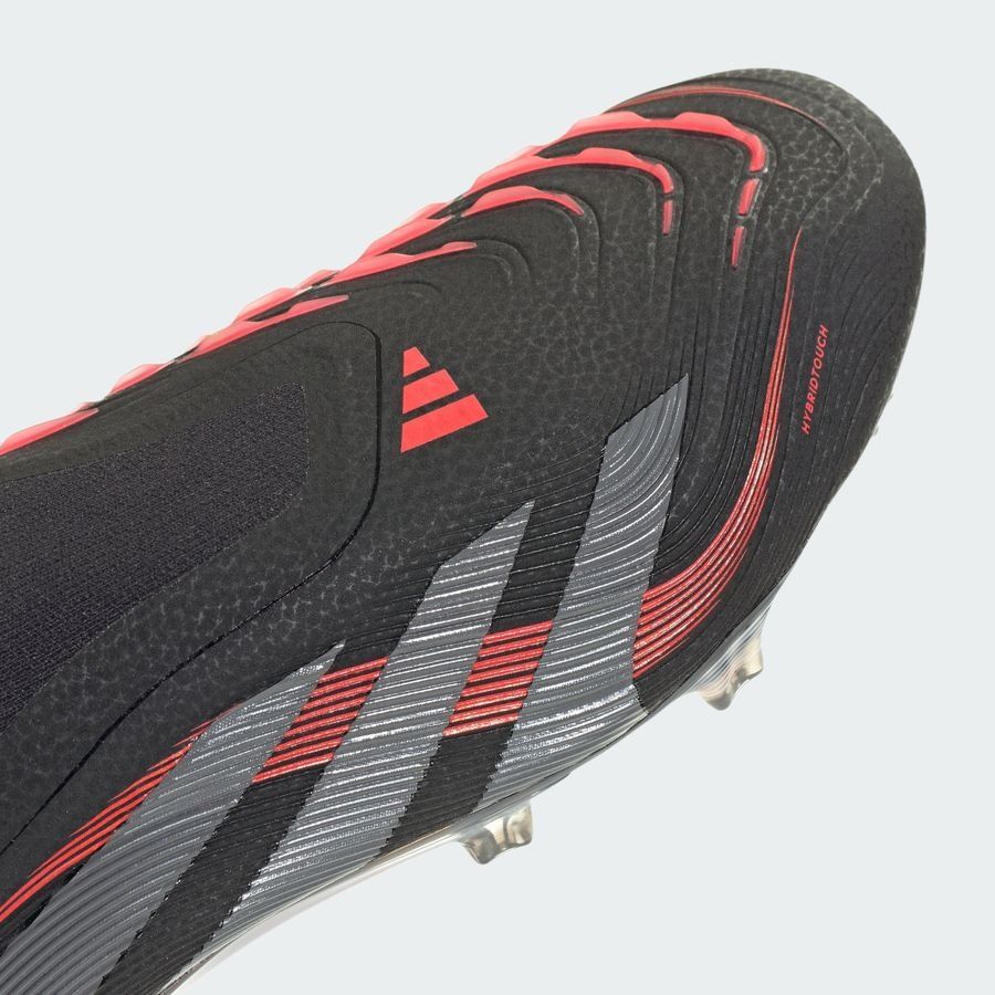 adidas Predator Elite Laceless FG Stealth Victory - Noir/Gris/Lucid Red