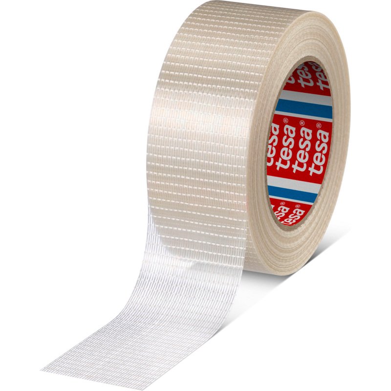 Ruban adhésif d'emballage, armé, transparent,  filaments croisés, 140 µ, 4591 Tesa, 50 mm x 50 m