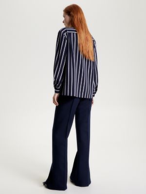 Camisa de corte relaxado com estampa de losangos