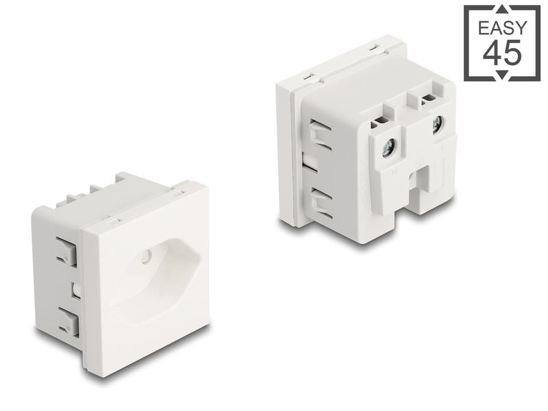 Delock UP-Steckdose Easy 45 T13 Delock Easy 45 Schutzkontakt-Steckdose T13 Schweiz 45 x 45 mm