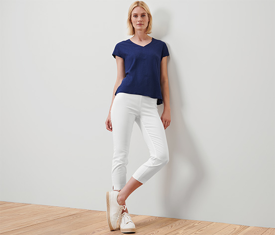 7/8-Stretchhose, weiß